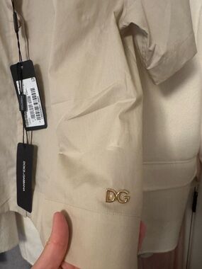 Dolce & Gabbana Cream Button Down Shirt